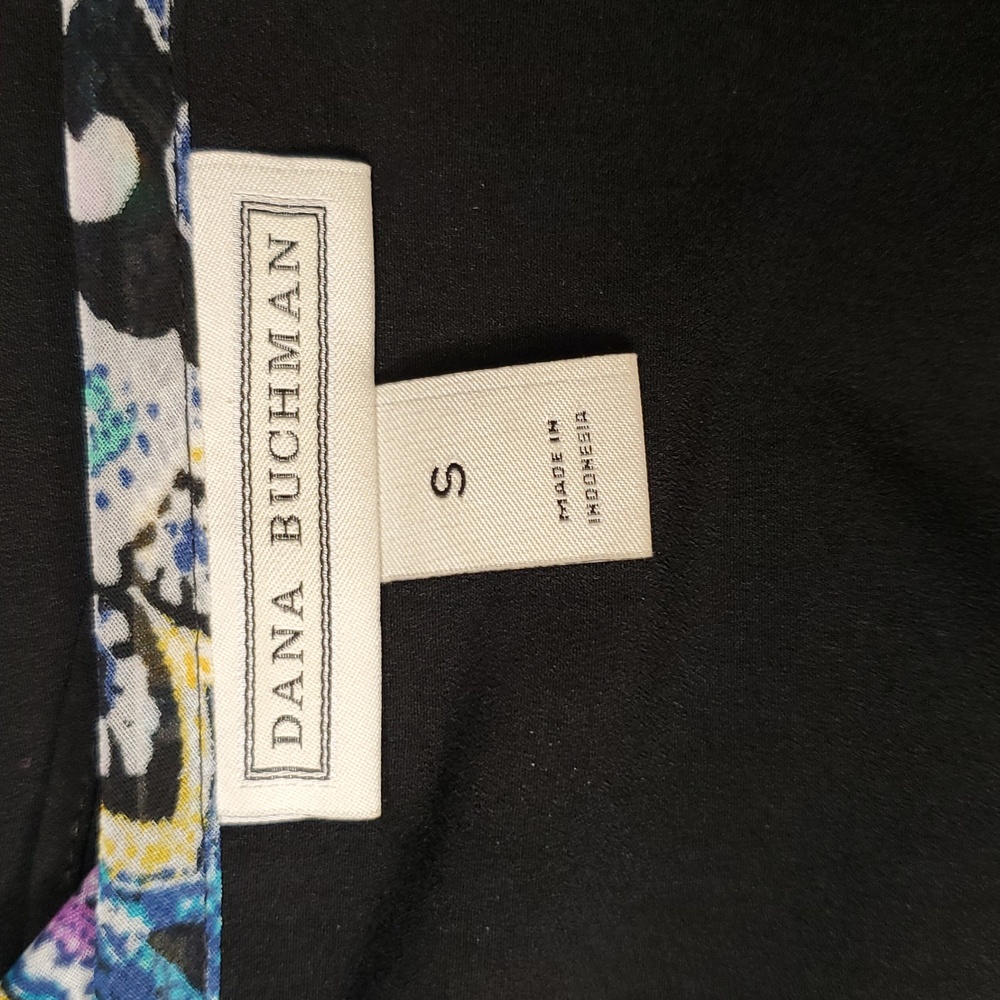 Dana Buchman Blue And Green sheer blouse biult in tank high low fun. Size:S - Picture 2 of 7